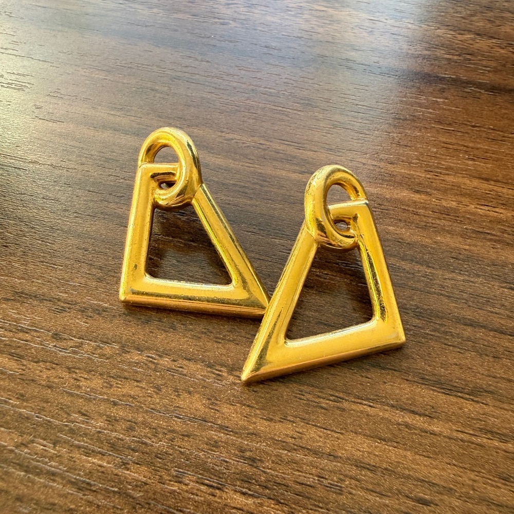 Monet Gold Triangle Earrings